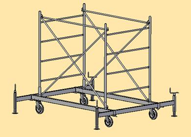 schela mobila cu 1 modul 1,5 m